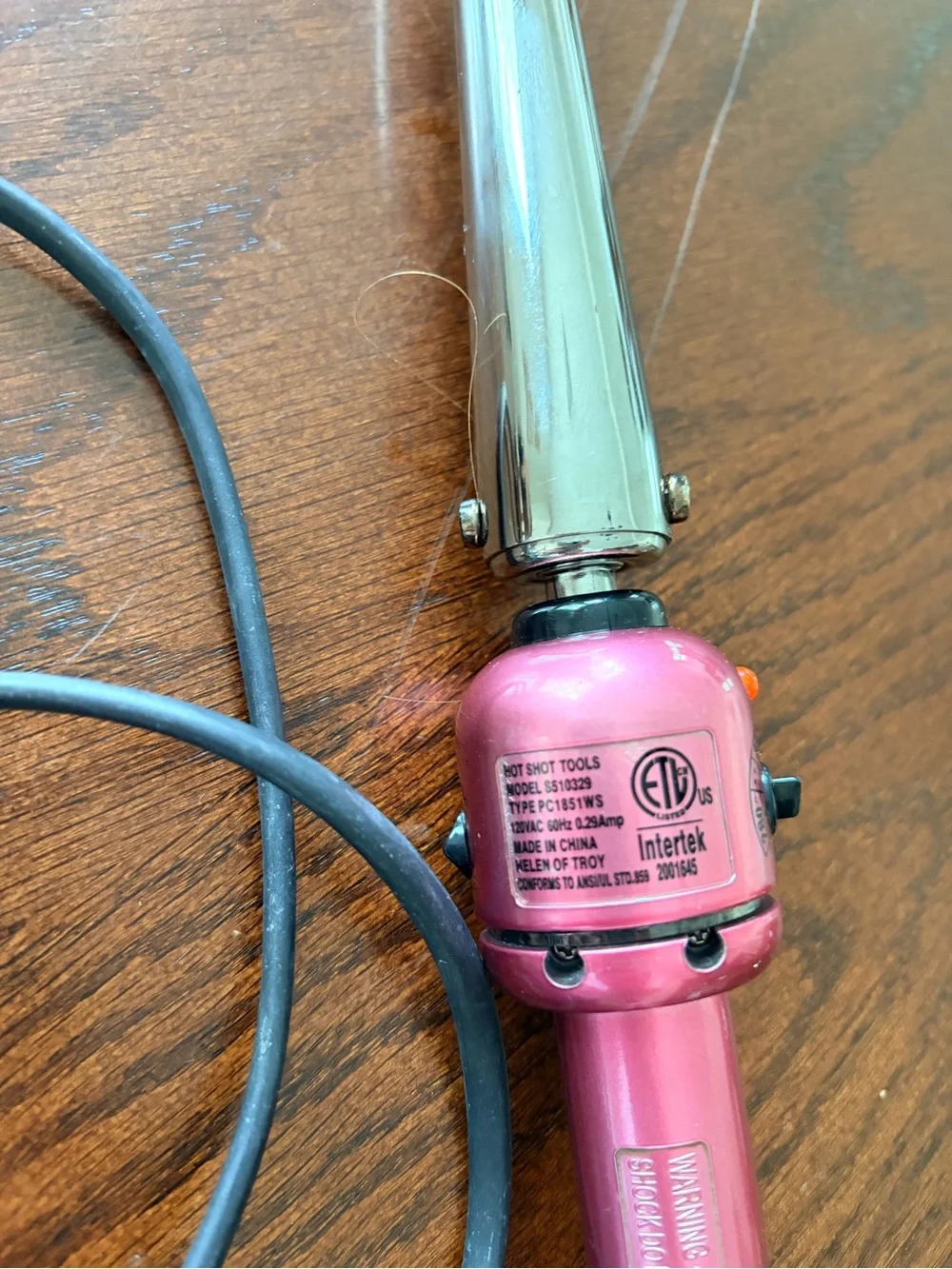 HOT-SHOT-TOOLS Pink Tapered Curling Wand - Women's Hair Tool